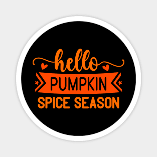 Hello Pumkin Spice Season Vintage Funny Pumpkin Fall Thanksgiving Magnet